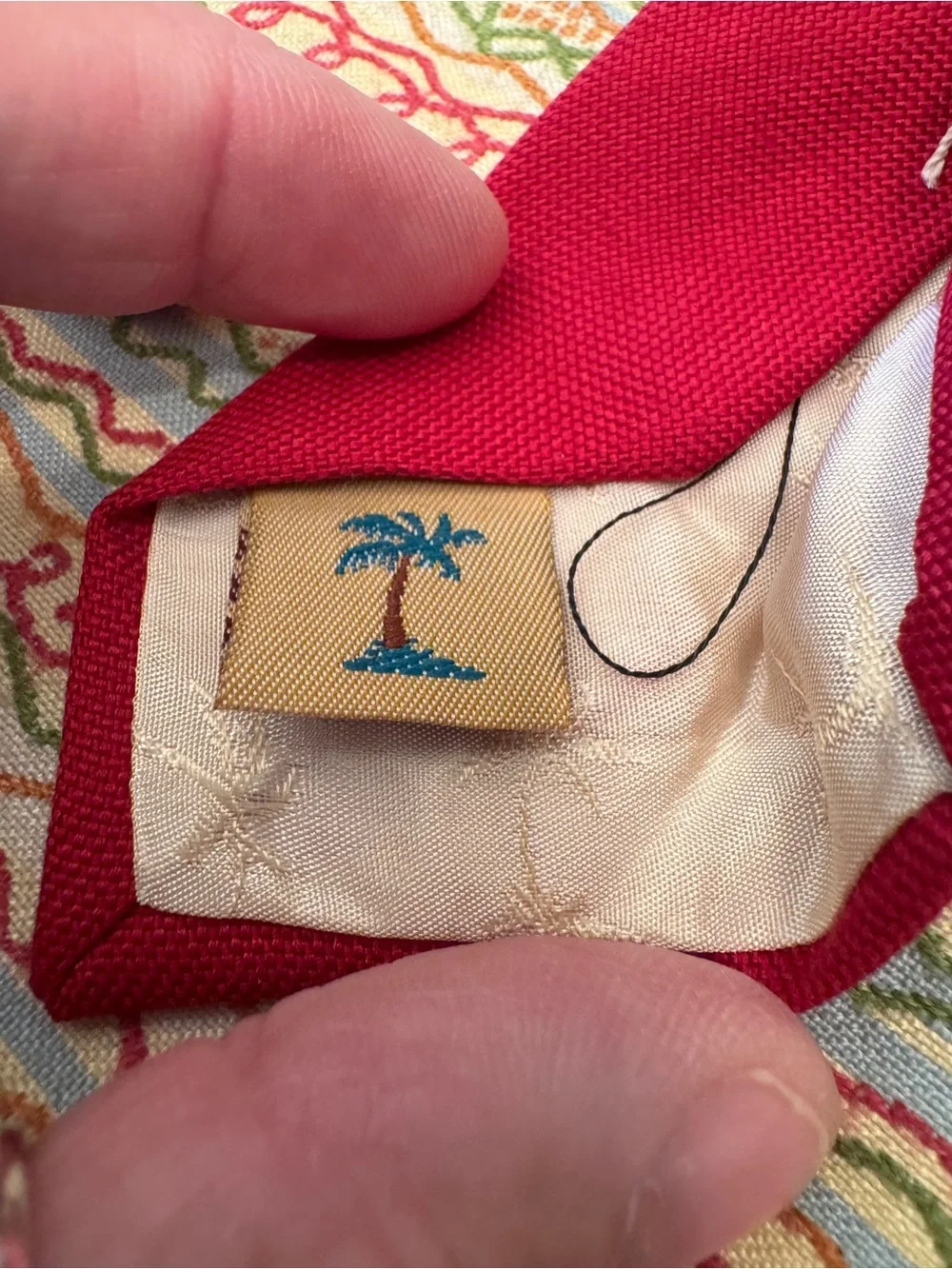 Off Island by Tommy Bahama Red Martini Glass Silk Vintage Tie